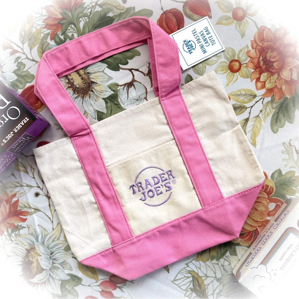 Trader Joe's Viral Trending Pink Mini Tote Bag